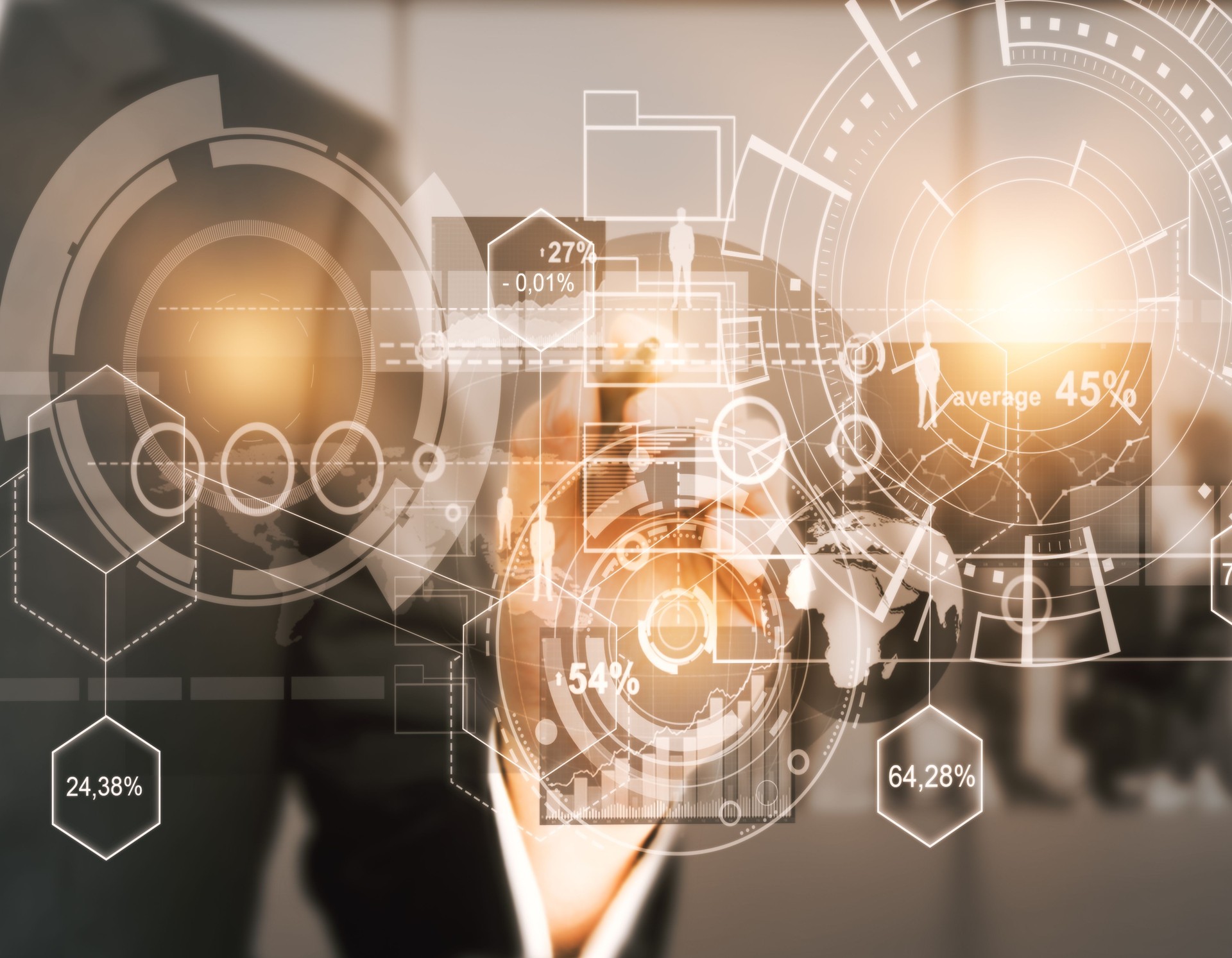 Tecnologia, touchscreen e concetto di comunicazione